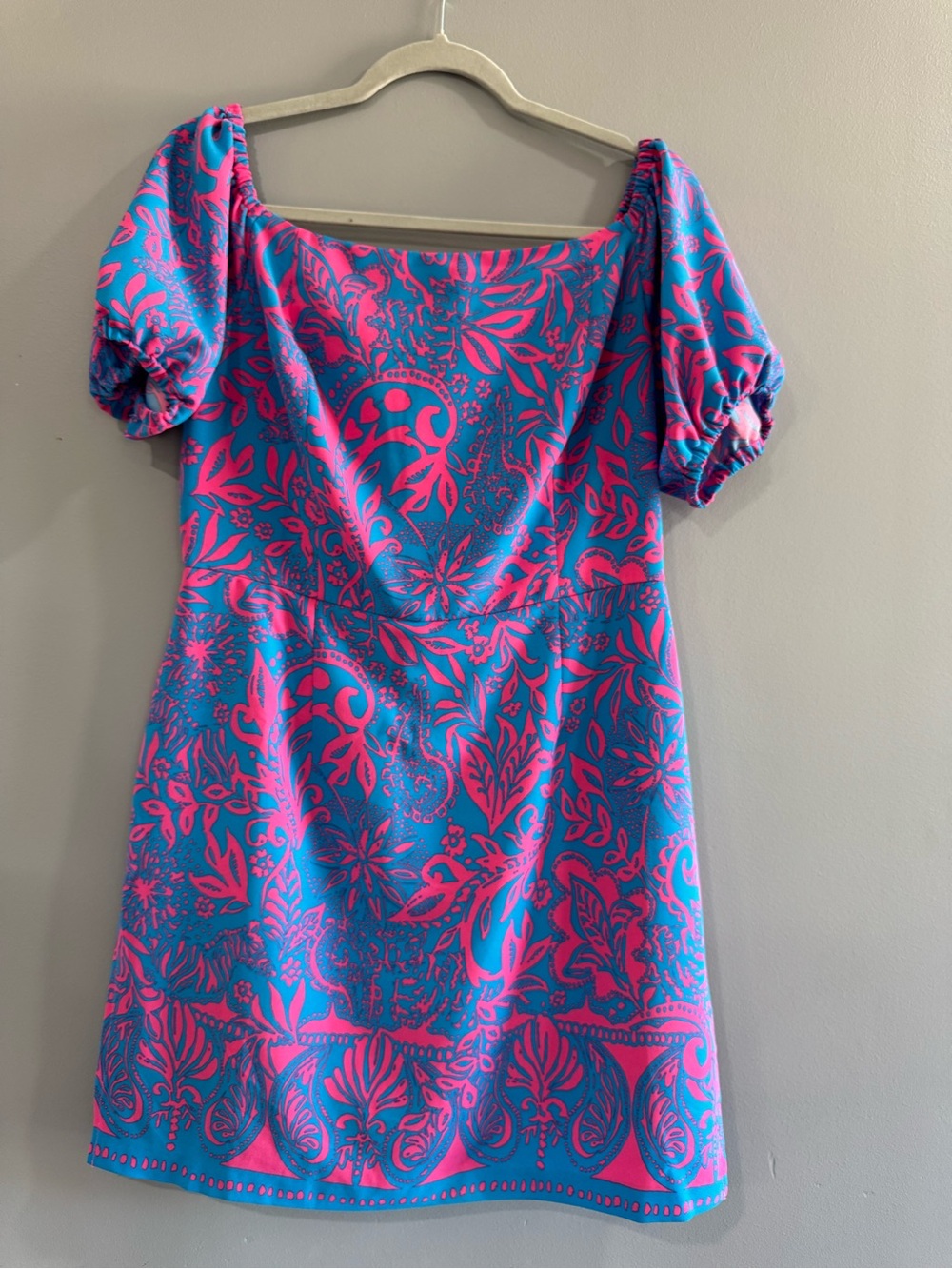 Lilly Pulitzer Turquoise & Hot Pink Floral Dress